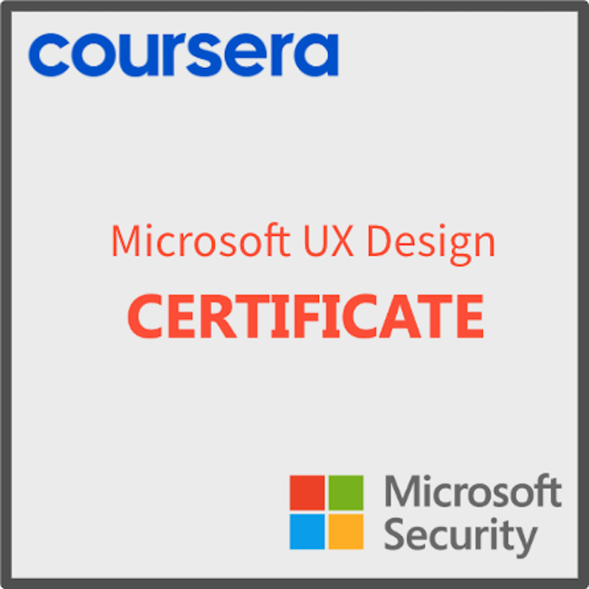 Microsoft UX Design — Professional Certificate Badge (Credly)