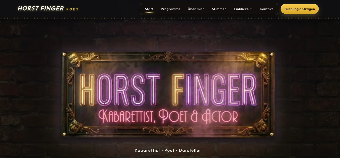 Horst Finger Website