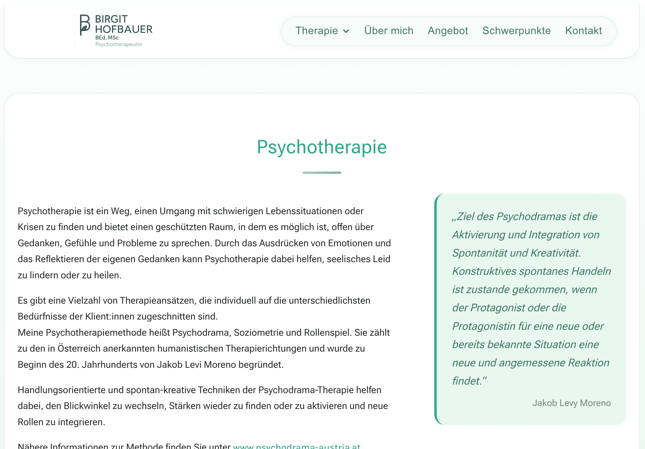 Onepager Praxis Hofbauer