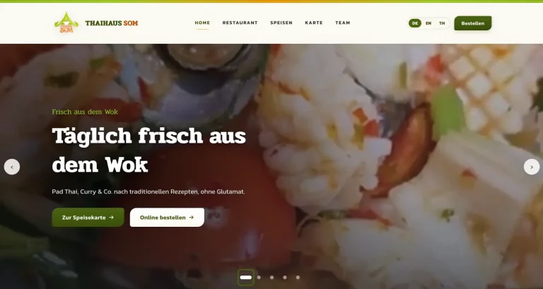 Thaihaus Som - Relaunch (Bild zeigt Hero)